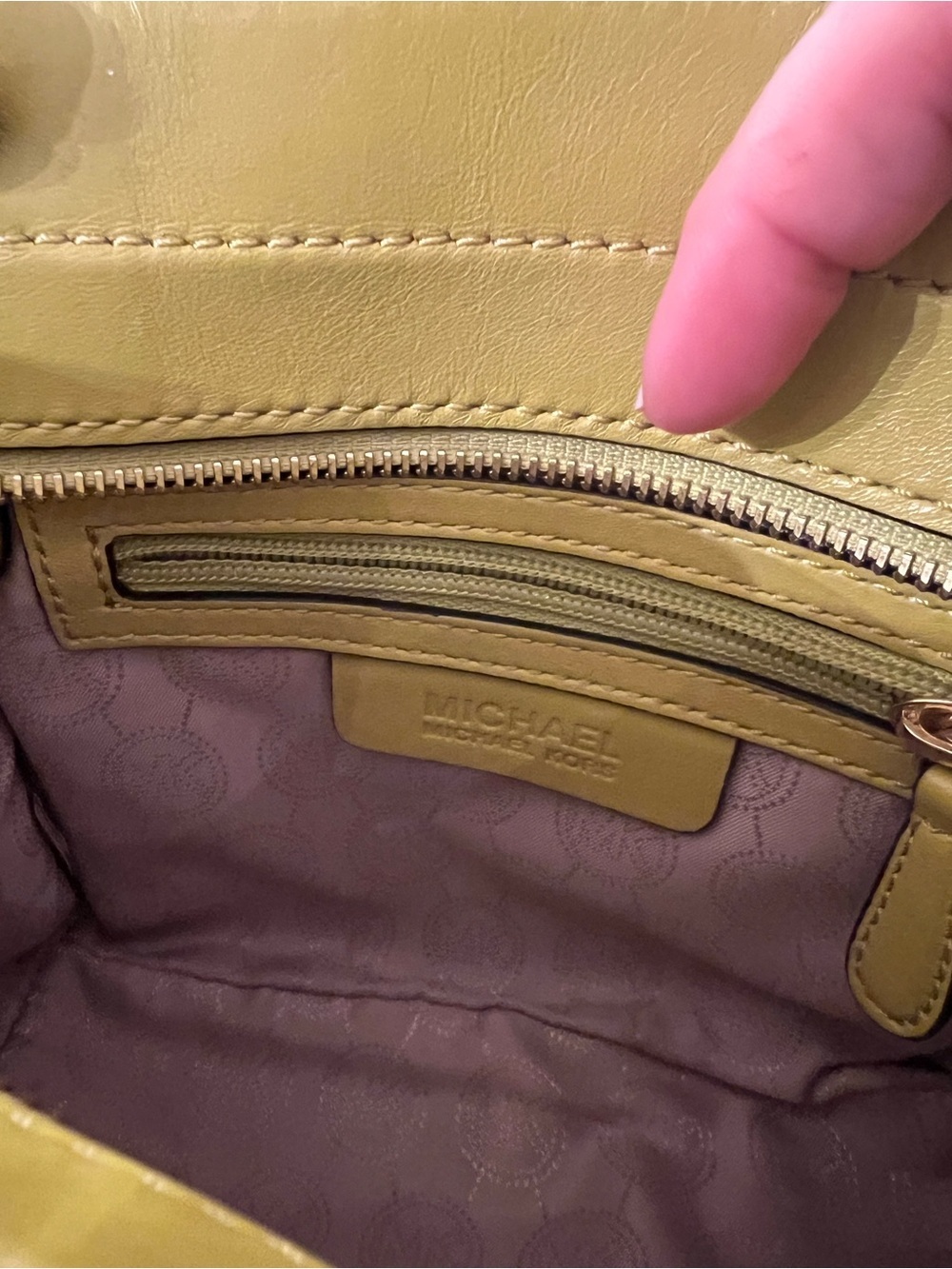 Michael Kors Hamilton Citron Yellow Satchel Crossbody Bag - Picture 10 of 12